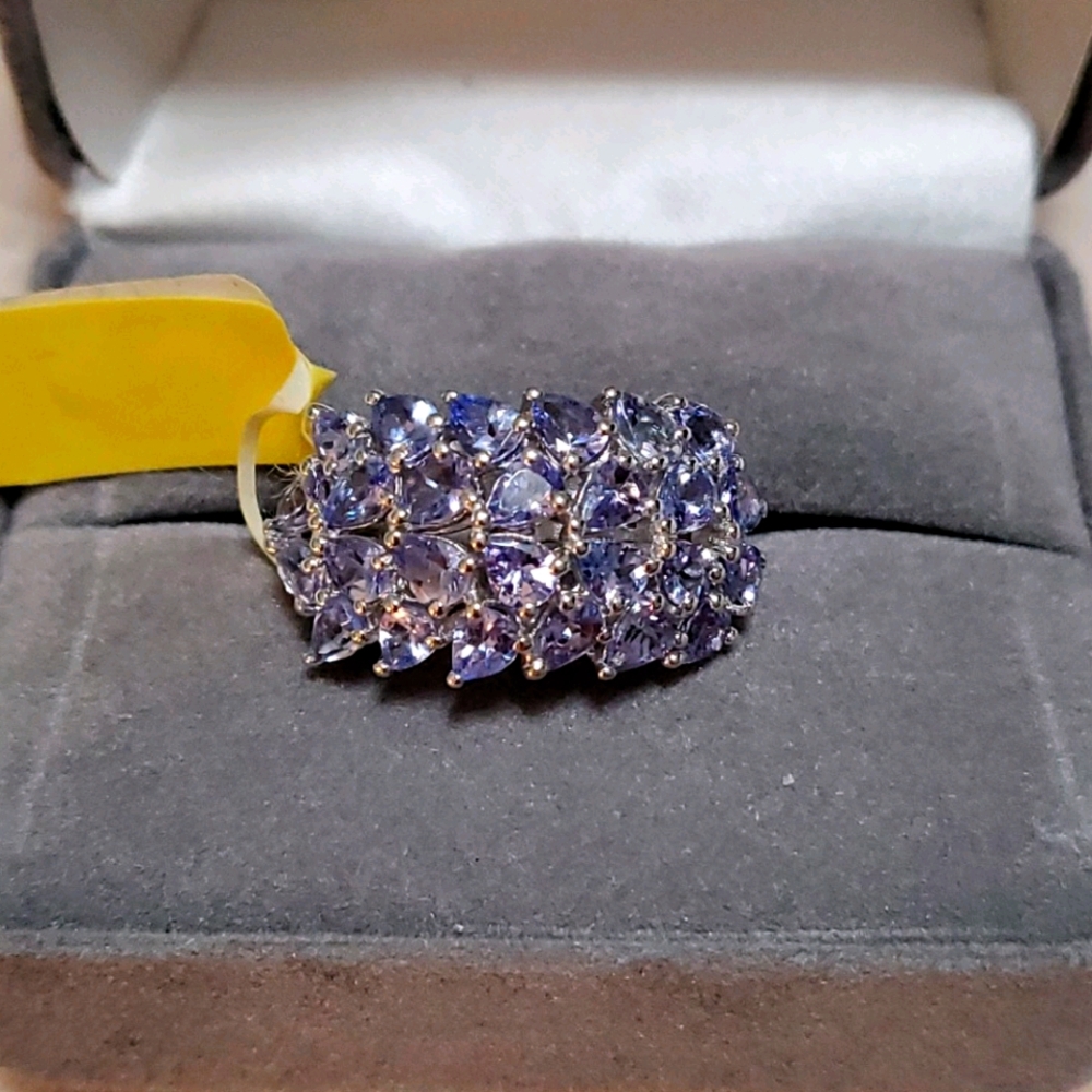 Tanzanite ring sterling silver size 8
